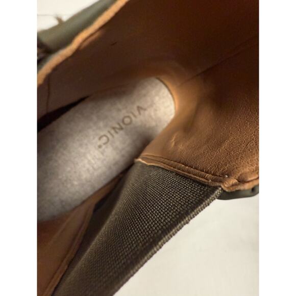 Vionic Olive Ankle Boots with Brown Sole - Picture 8 of 11